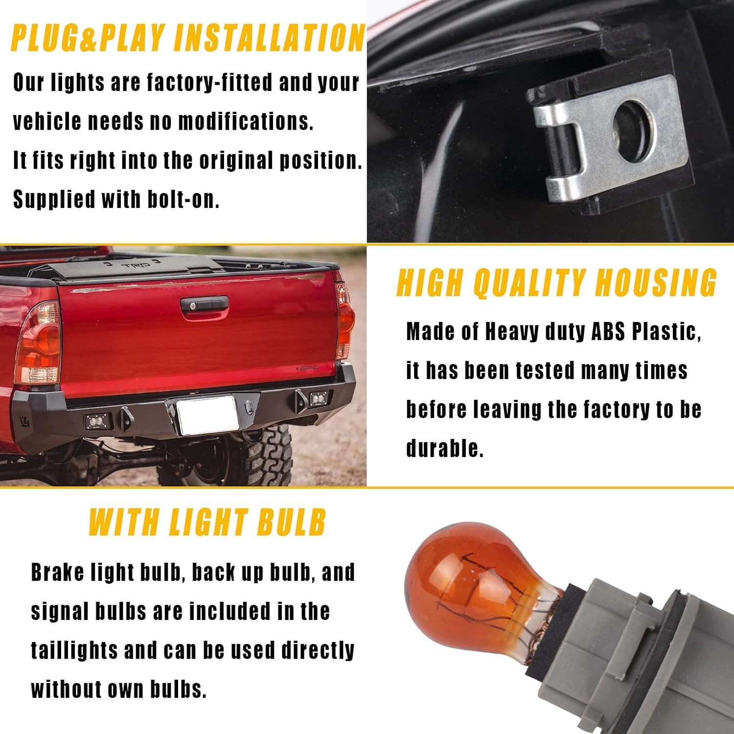 Boine Tail Light Compatible With 2005-2015 Toyota Tacoma Pickup Right Passenger