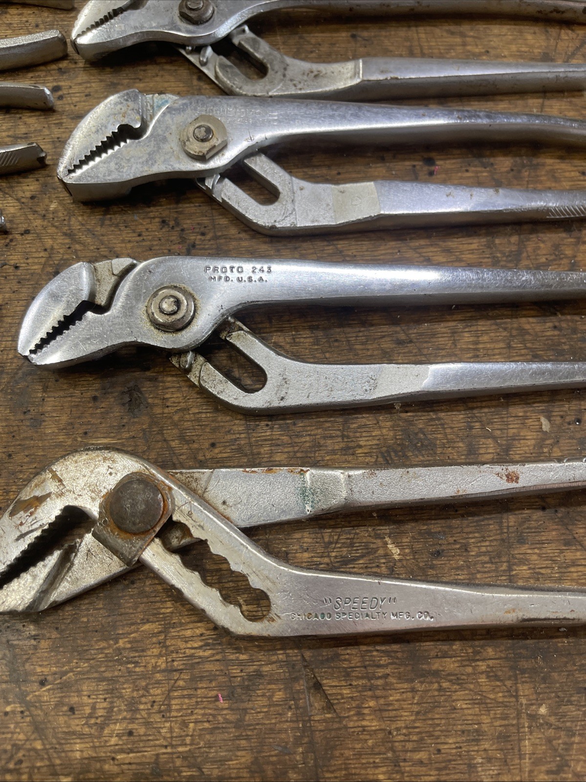 Vintage Lot of 9 Pliers – Proto, Craftsman, Blackhawk, Diamond, Stanley, Others