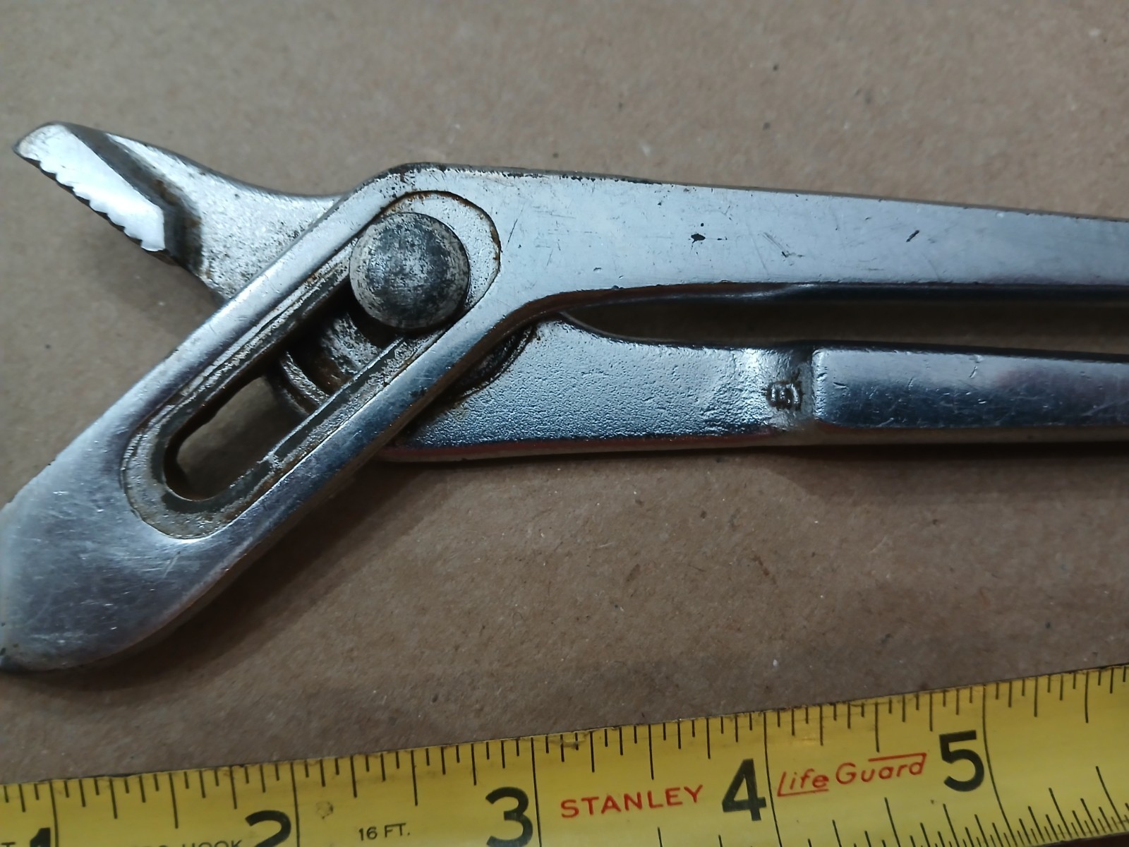VINTAGE HERBRAND ADJUSTABLE PLIERS #41-10 VAN CHROME MADE IN USA PATENTED