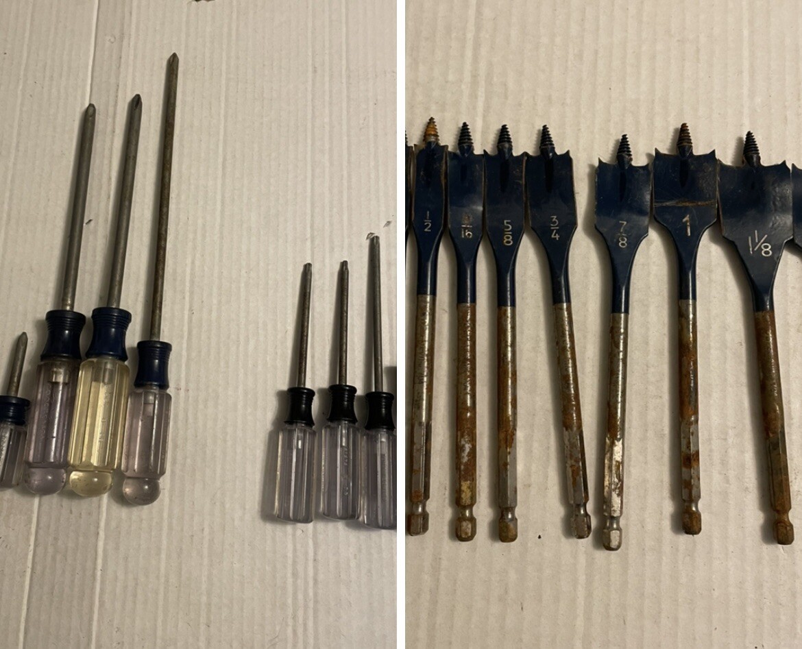 Vintage Lot Slotted Handle Craftsman Phillips & Torx Drivers+ Daredevil Spades