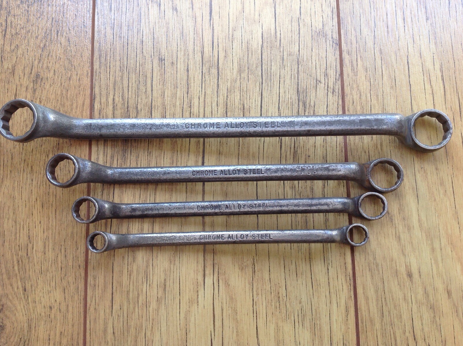 4 Vintage Made In USA Ring Spanners 7/8″To 3/8″AF.