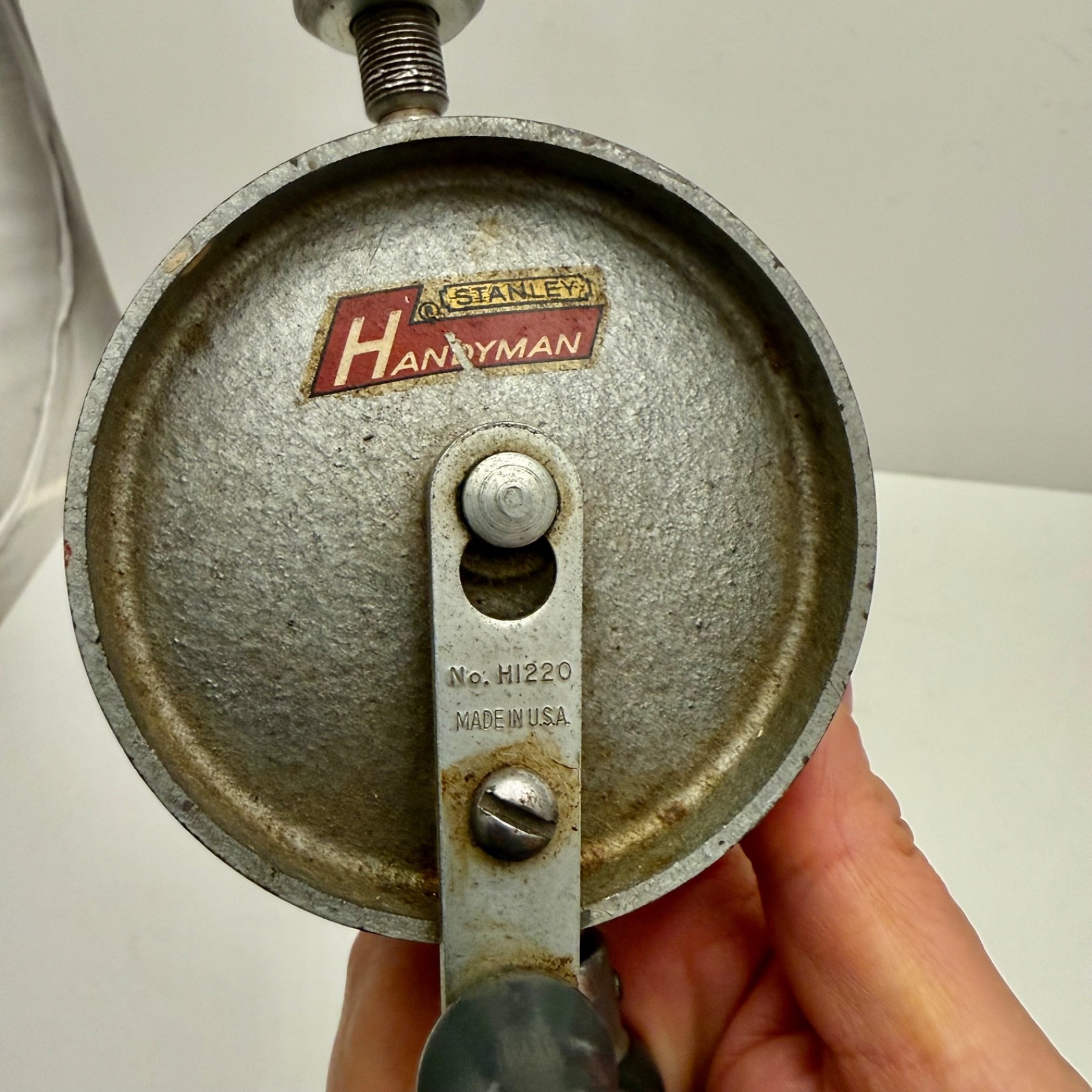Vintage Stanley Handyman Eggbeater Hand Drill No. H1220 with 8 Bits USA Made