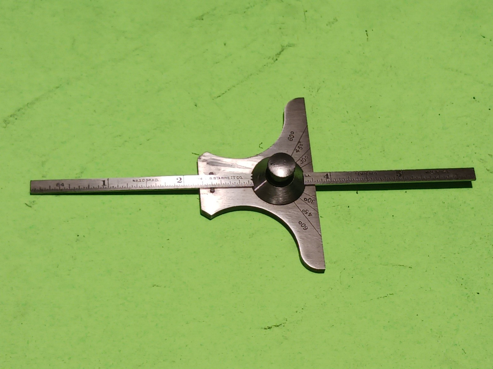 Starrett No. 236 Combination Depth & Angle Gage w/No. 10 rule works great
