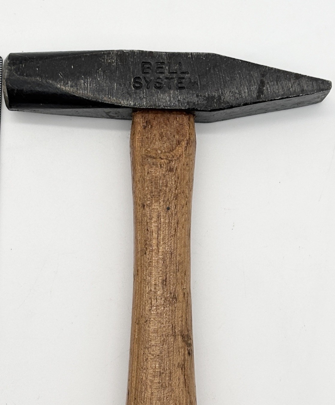 Vintage Bell System Cross Peen Hammer Original Wood Handle Western Electric