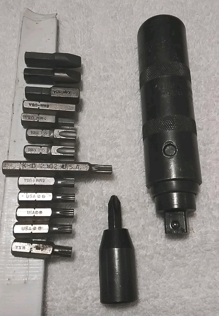 CRAFTSMAN 947641 1/2″ DRIVE IMPACT DRIVER & ASSORTED BITS “VINTAGE “