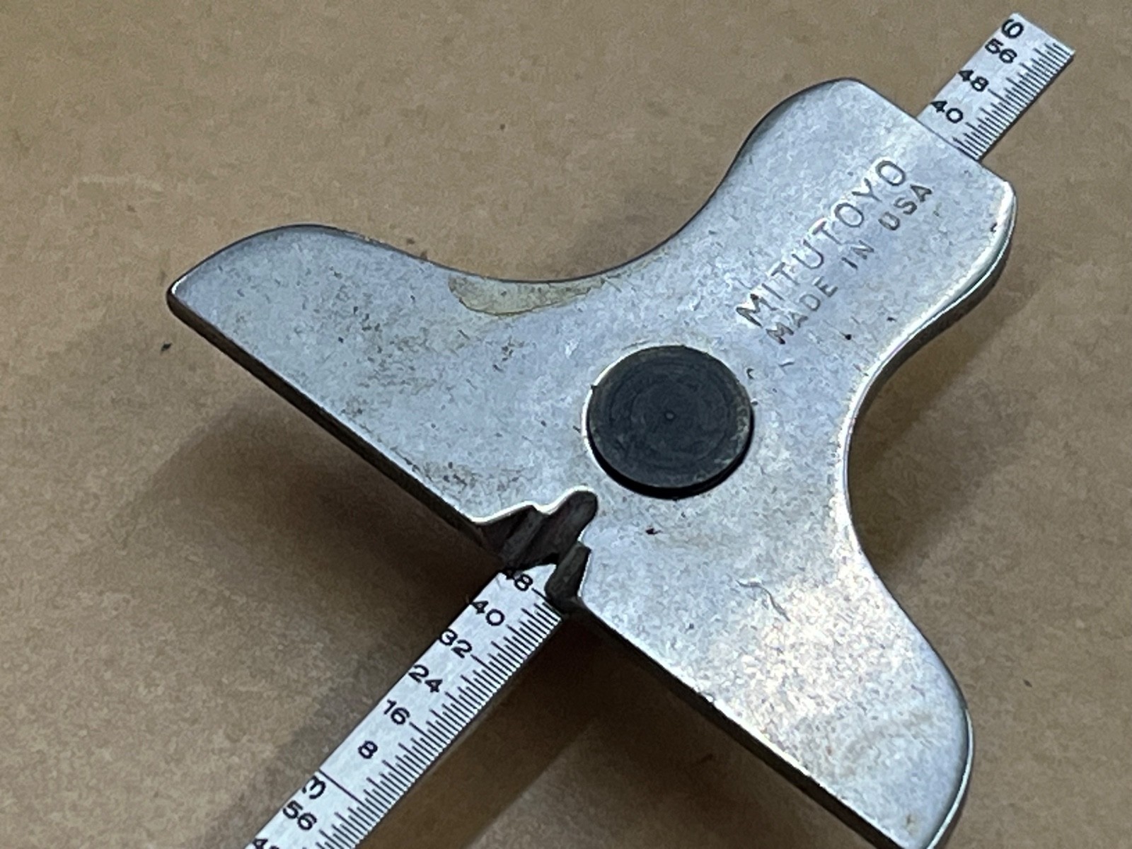Vintage Mitutoyo Adjustable Angle Depth Gauge 6″ Machinist Tool USA
