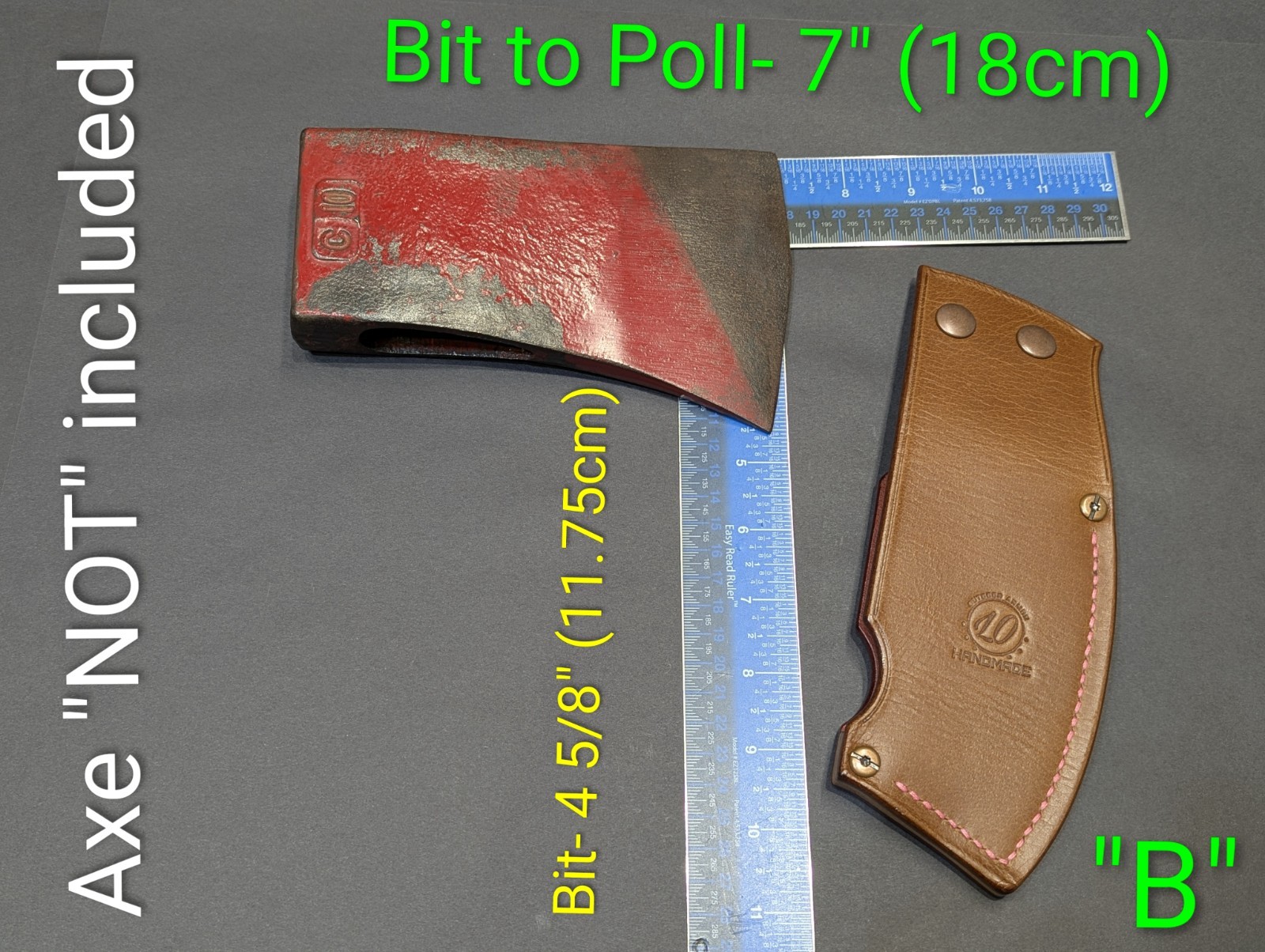 Council Tool 3.5lb Dayton Felling Ax Handmade Leather Axe Mask “Only” Read Descr