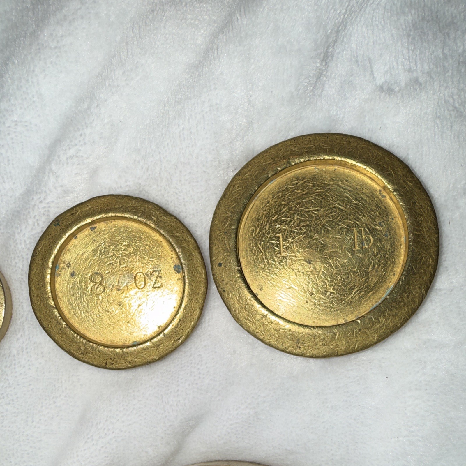 Brass Balance Scale Weights Lot DRAM oz LB 2 Drachm 1/2oz-1/2lb Assorted