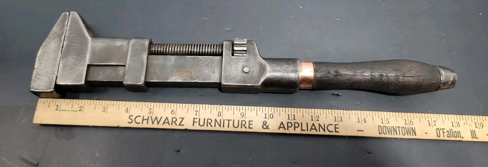 Rare18″ VINTAGE THE L & S CO. Monkey Wrench, Lamson & Sessions Cleveland, O. USA
