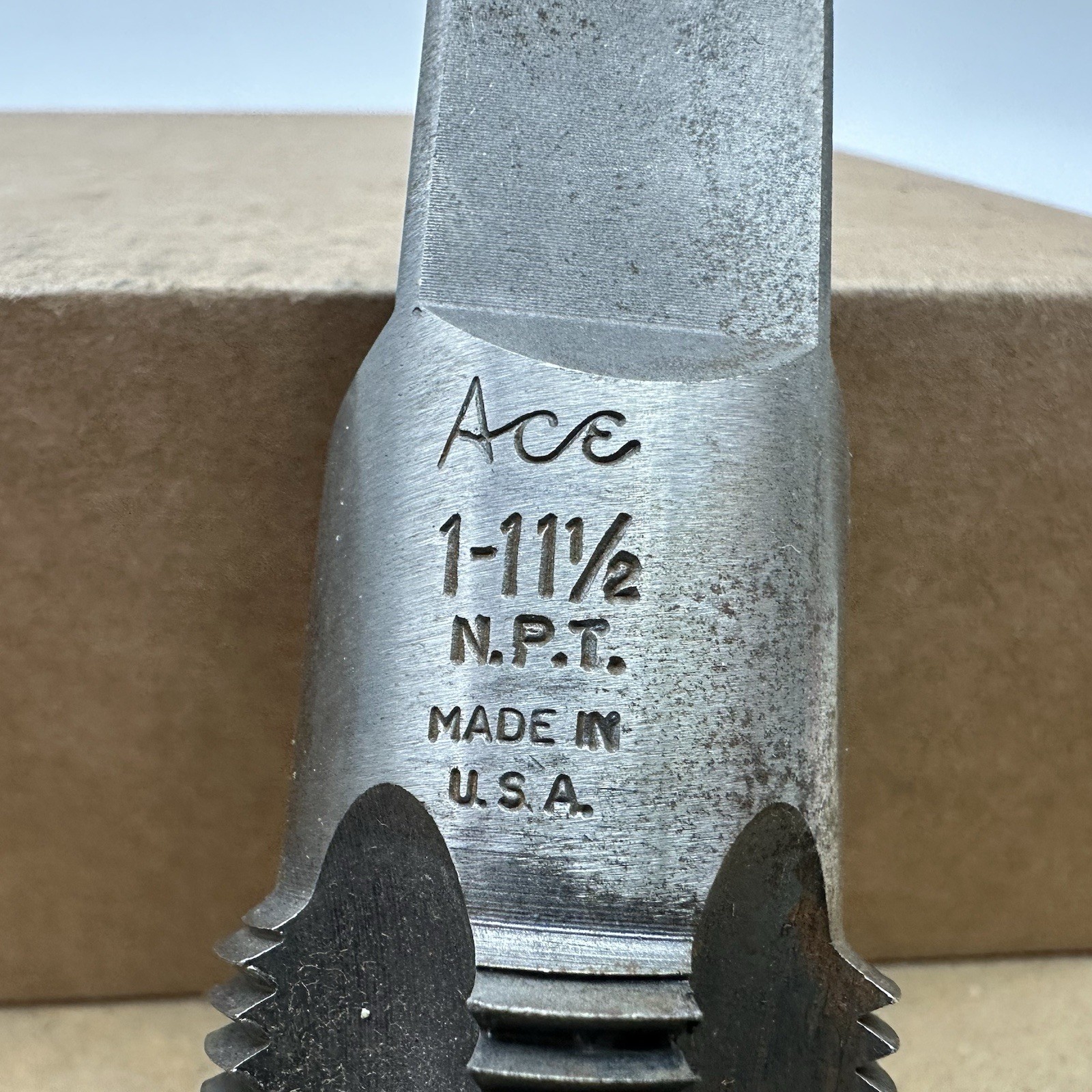 Vintage ACE Made In USA 1″ – 11-1/2 NPT Machinist Thread Tap 5 Flute EUC