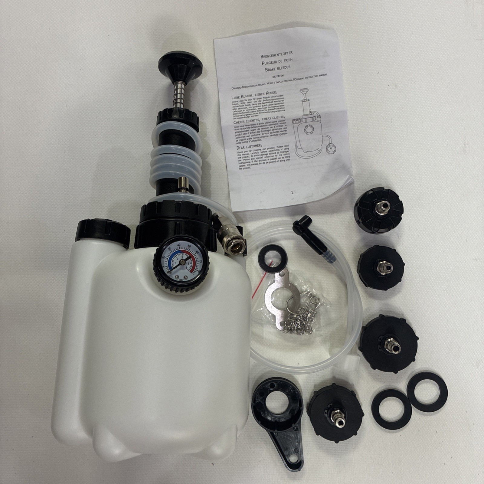3L Brake Fluid Bleeder Kit Pressure Brake Bleeding Tool, Man