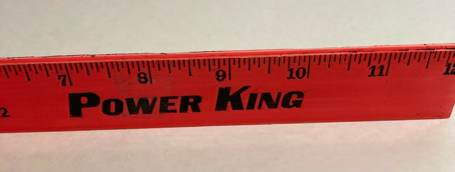 Wooden 12″ Ruler Power King Fox Lawn Orange