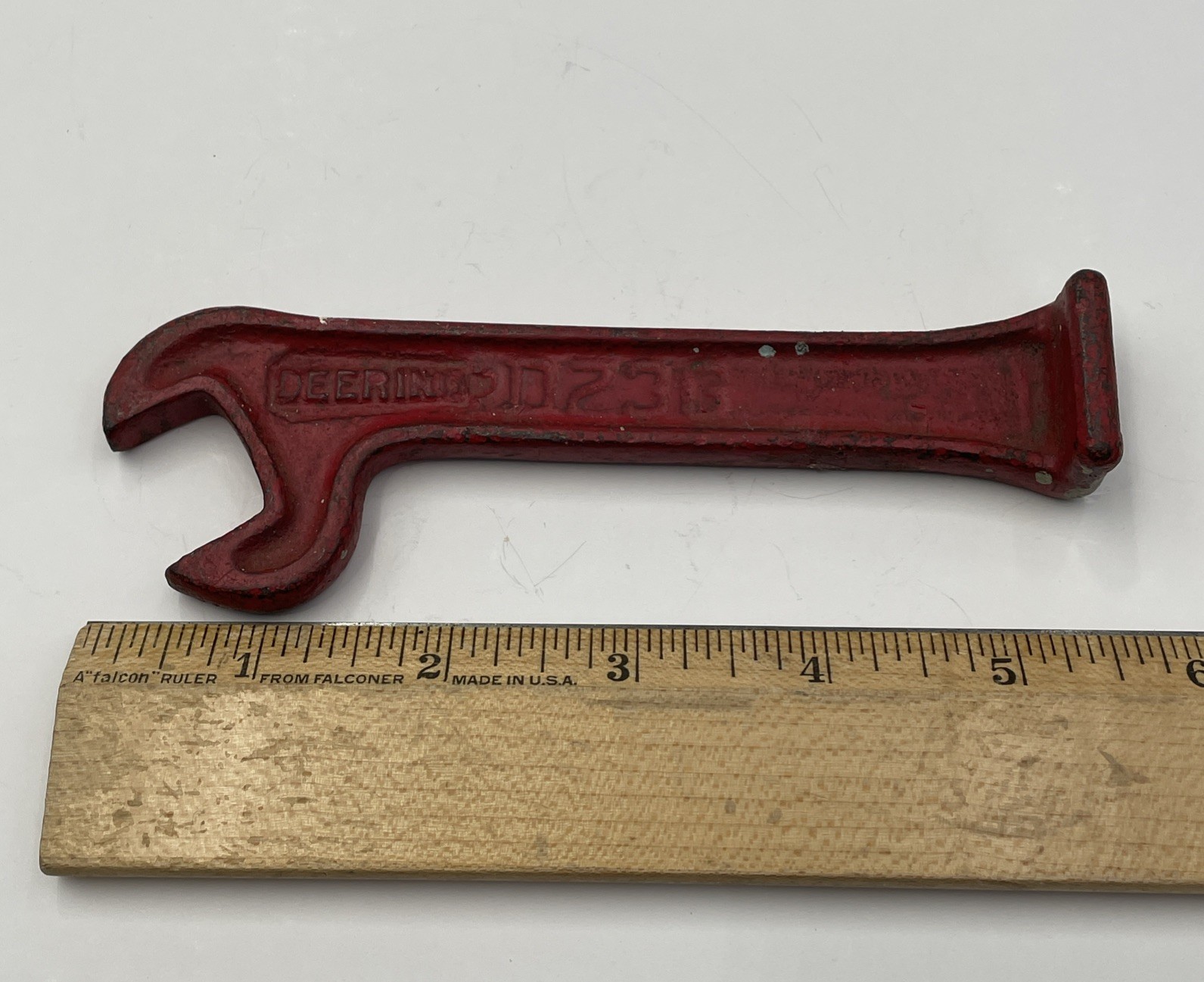 Antique Deering Cast Iron Farm Implement Wrench No. D73G