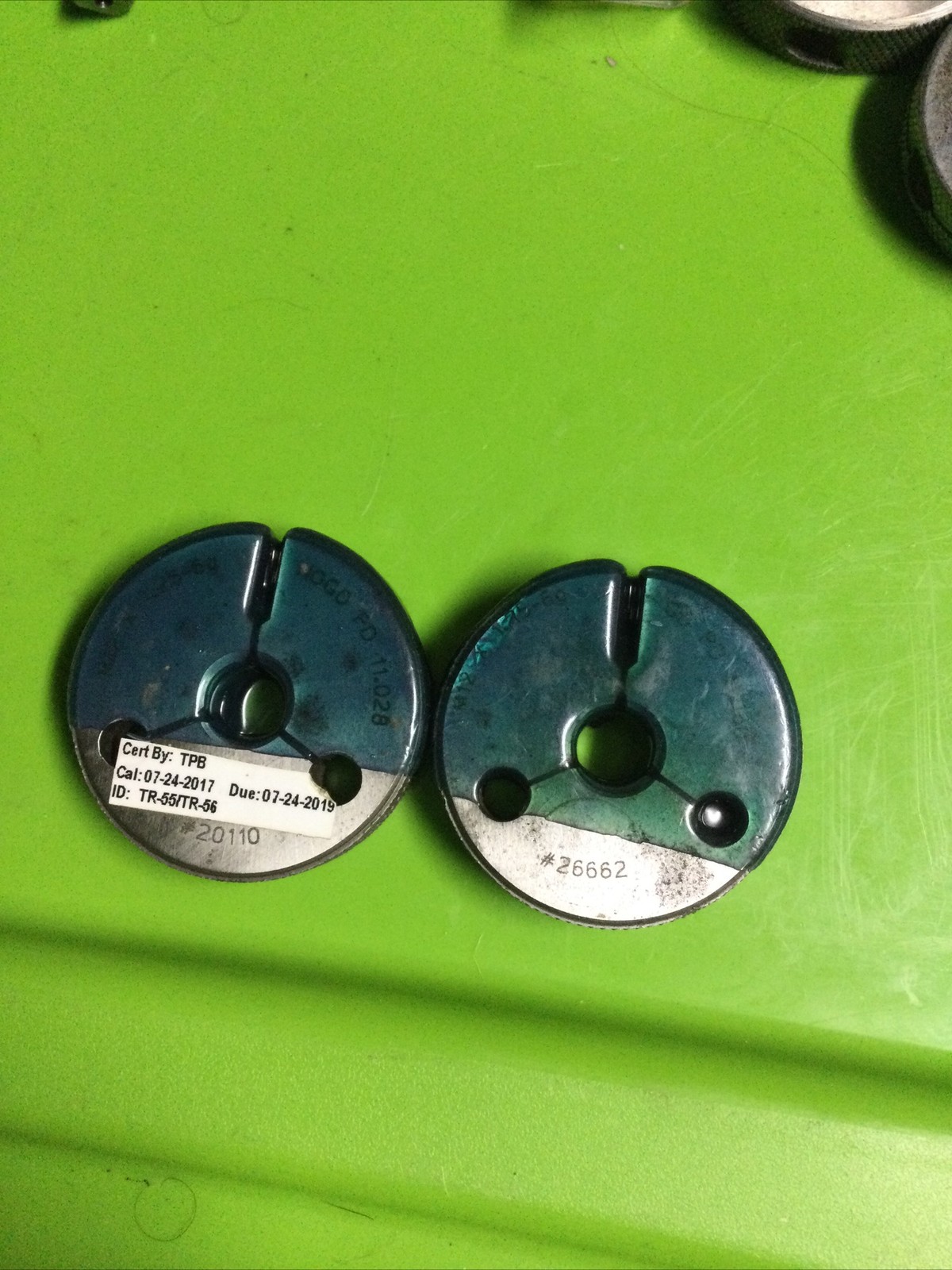 GTD M12 X 1.25 6g METRIC THREAD RING GAGES 12 GO NO GO = 11.160 & 11.028 (F24)