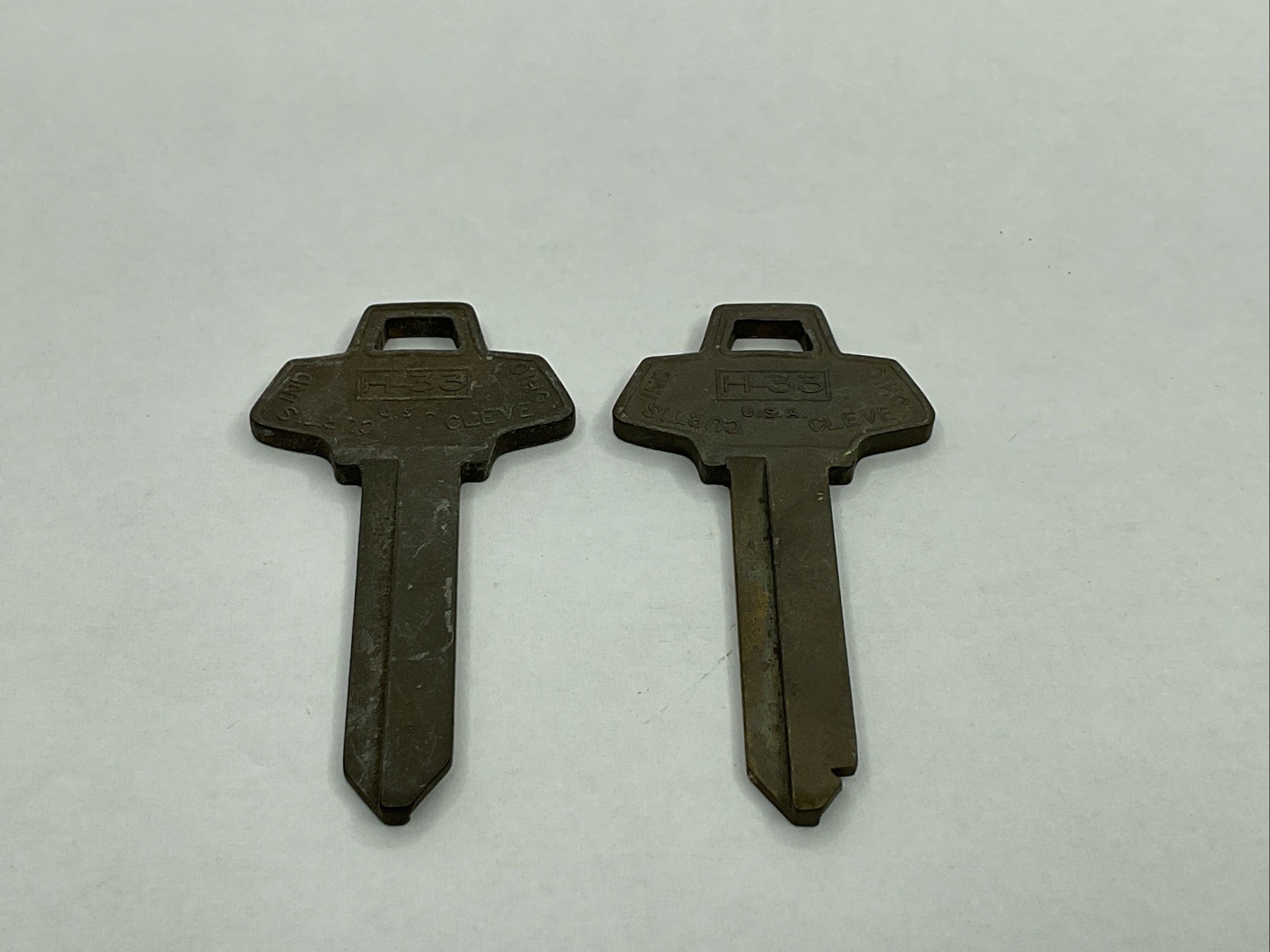 Curtis Industries NOS Key Blank Lot Of 2 Uncut H33 Brass CK36 A
