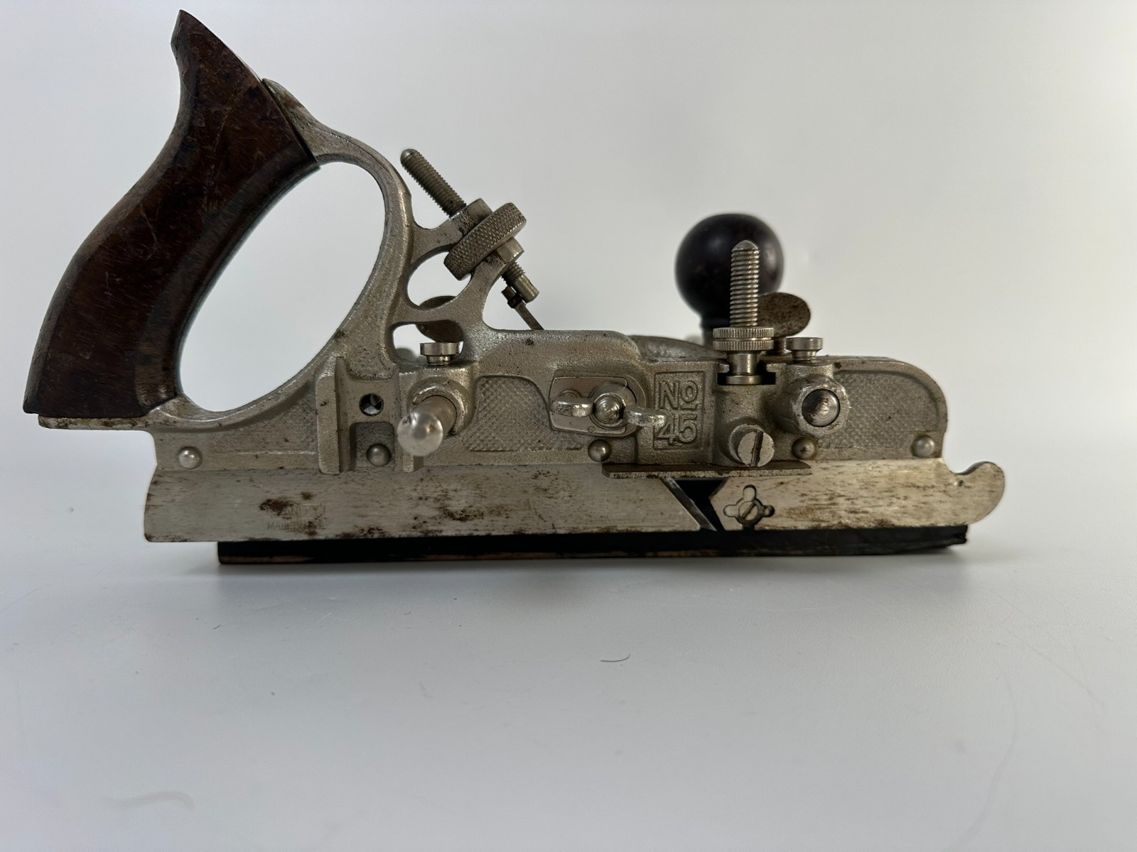 Antique Stanley No.45 Combination Plane Woodworking Tool Rb