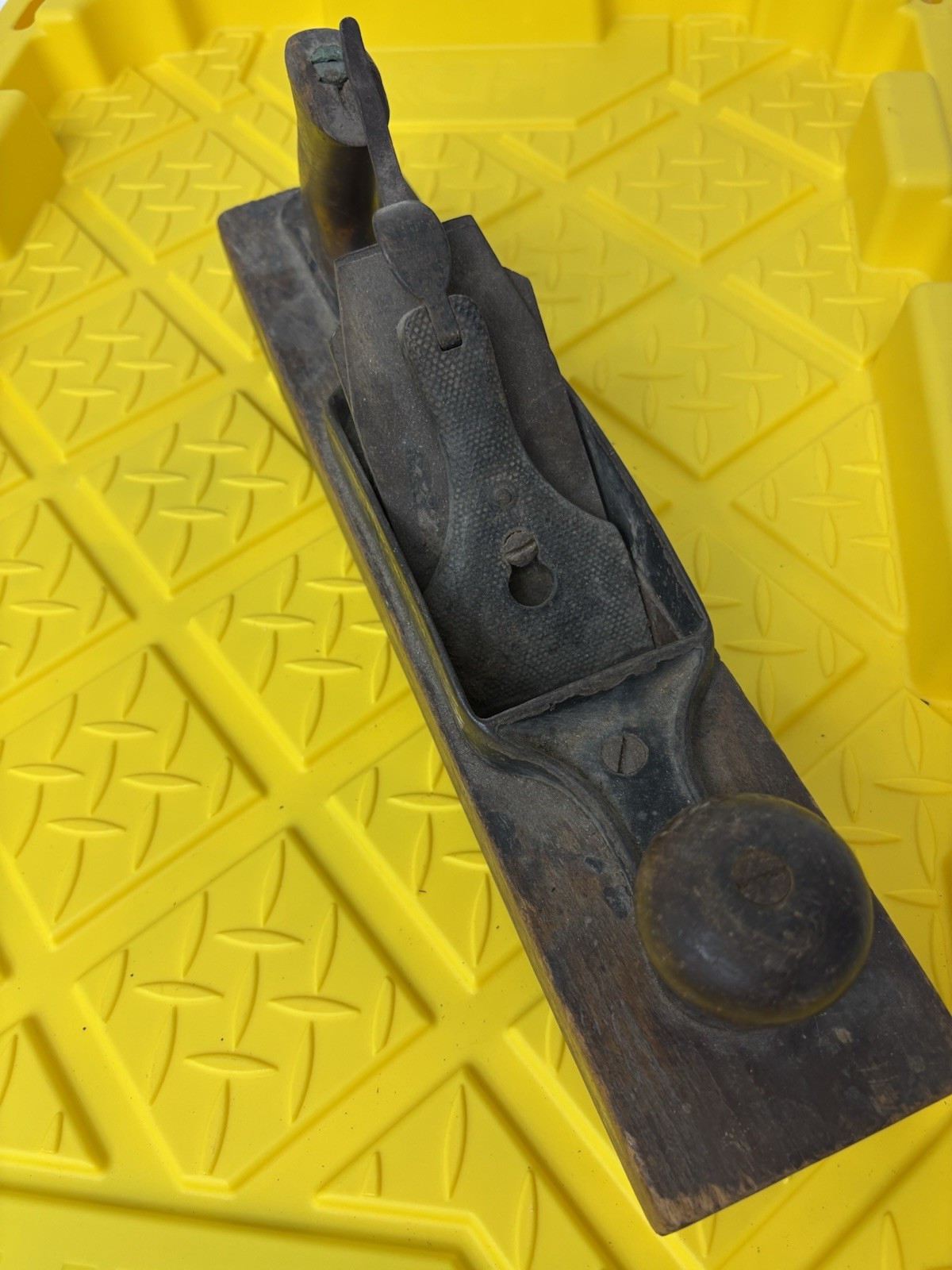 16” Antique Transitional Jack Plane Wood & Metal Bench Plane With Blade