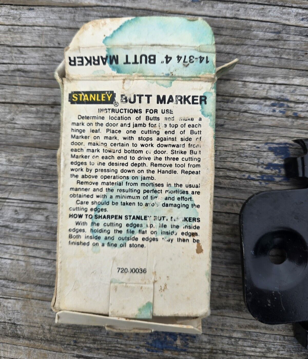Vintage Stanley 14-374 4″ Butt Marker Gauge USA 1979 Jamb Door Position accurate
