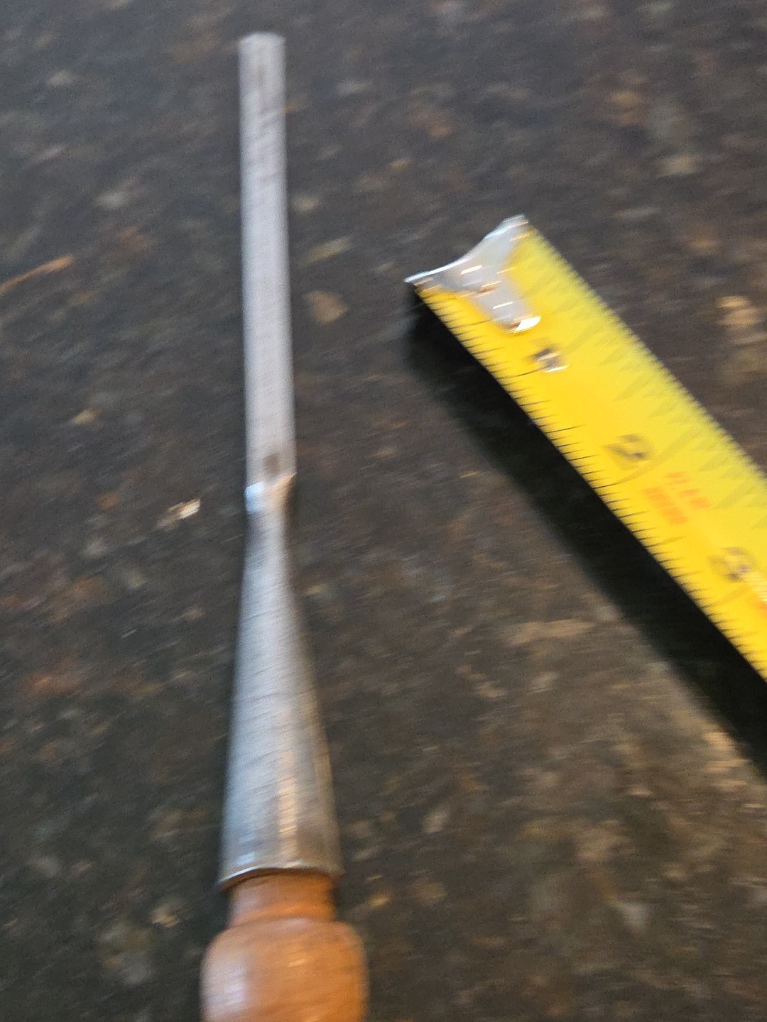 Vintage Pexto 1/4″ beveled edged socket chisel P. S. & W. Co. 7″ long