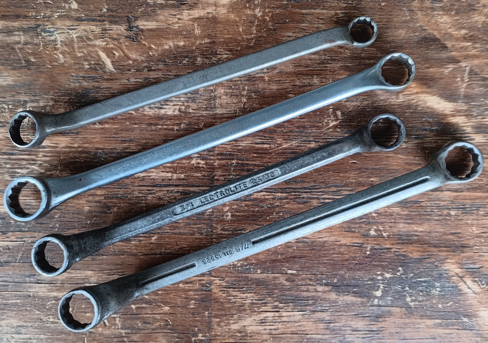 Offset Double Box End Wrench Set ~ Blackhawk, Barcalo, Tru-Fit ~ 12″ Vintage USA
