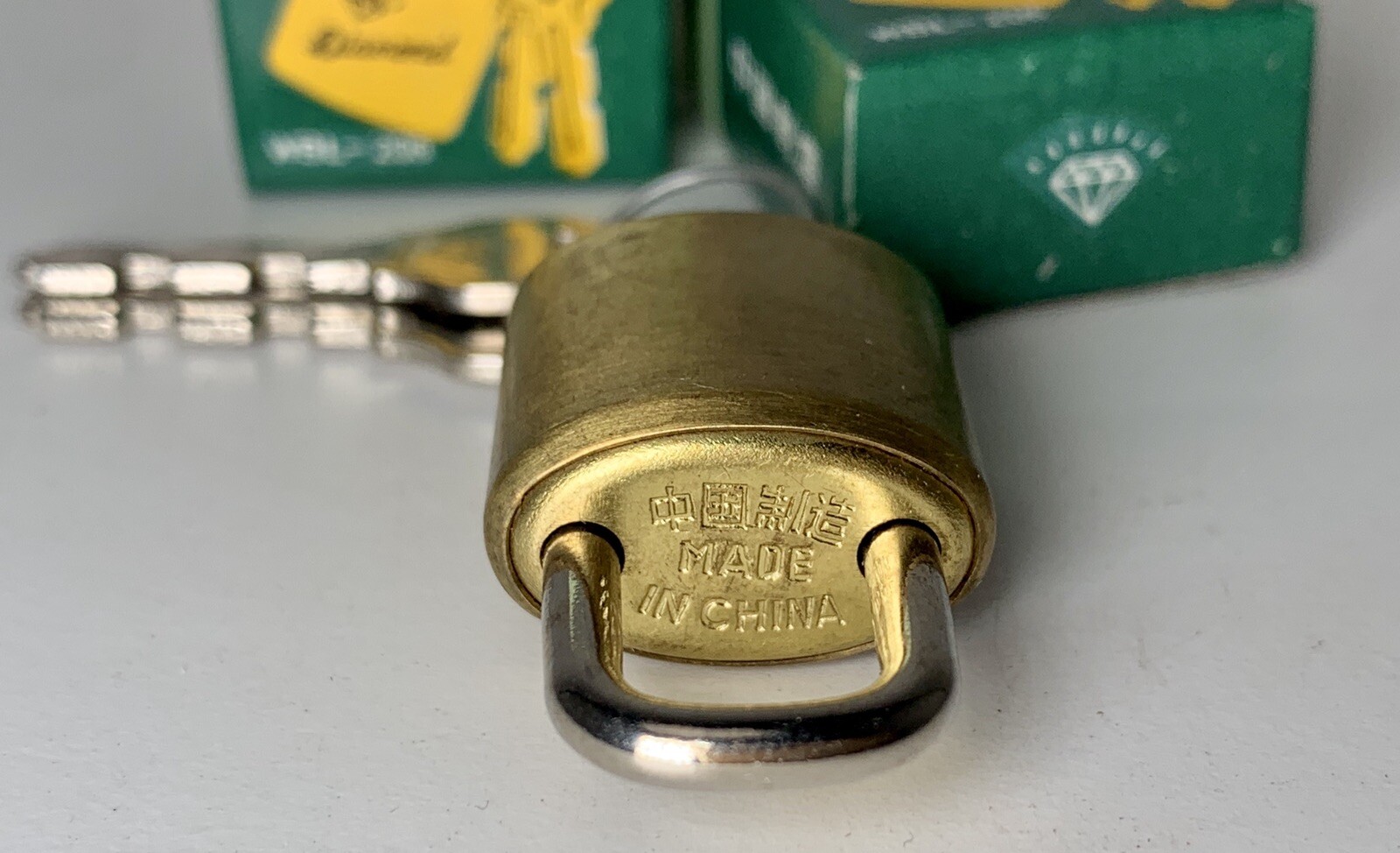 2pcs Vintage NOS Diamond Brand Luggage Padlocks 1 1/4” Tall: Brass 2 Locks NIB