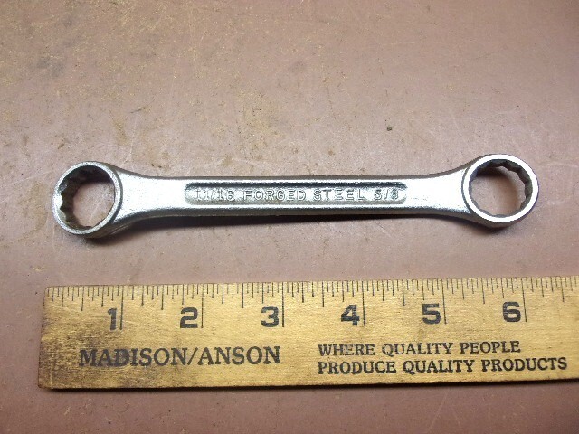 Small 1/4″ Offset Box End Auto Wrench 5/8″ & 11/16″ Forged Steel USA Made Clean