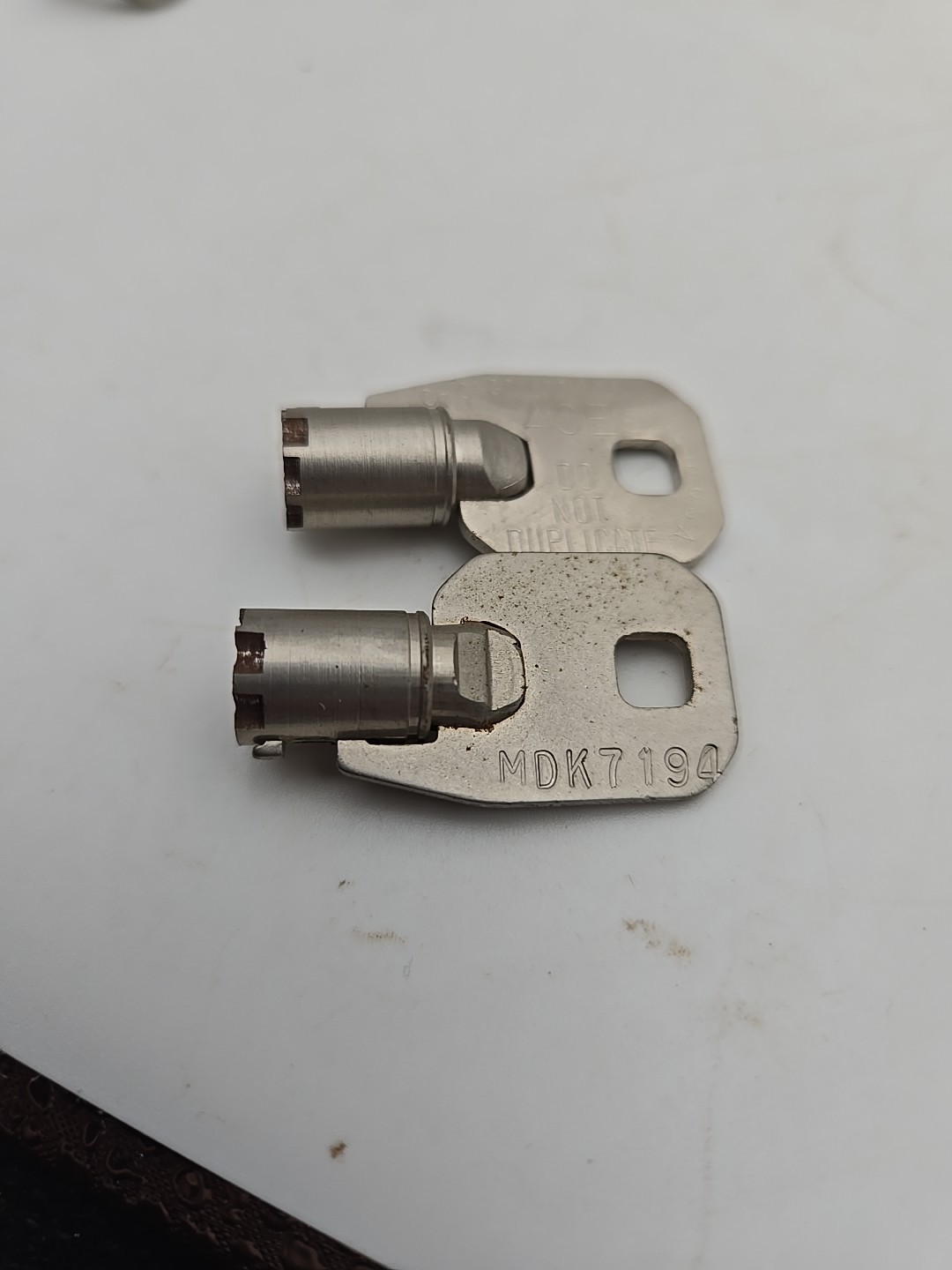 2pc Vintage Chicago Lock ACE Barrel Tubular Cam Lock Replacement Key MDK7194 5E4