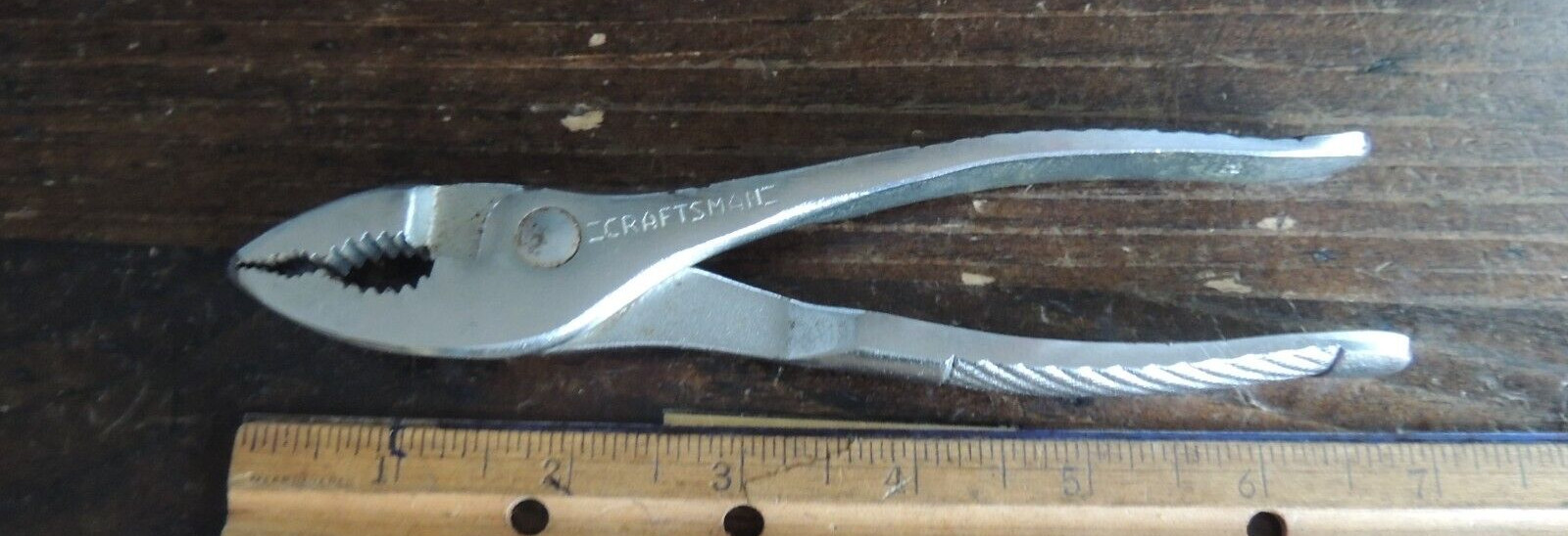 6-3/4″ CRAFTSMAN SLIP-JOINT PLIERS, P-CIRCLE, ROPE STYLE HANDLE GRIPS, NO MODEL