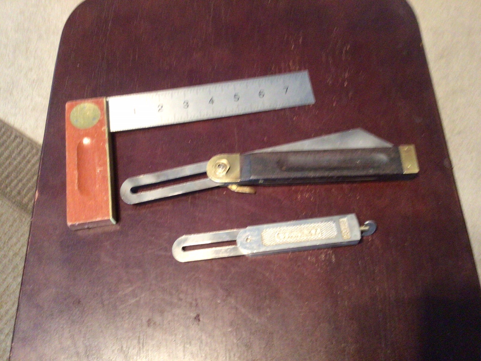 Stanley Bevel Square Pat 3-16-97 Stanley No18:T-Square & Johnson No 480:Brass 8″