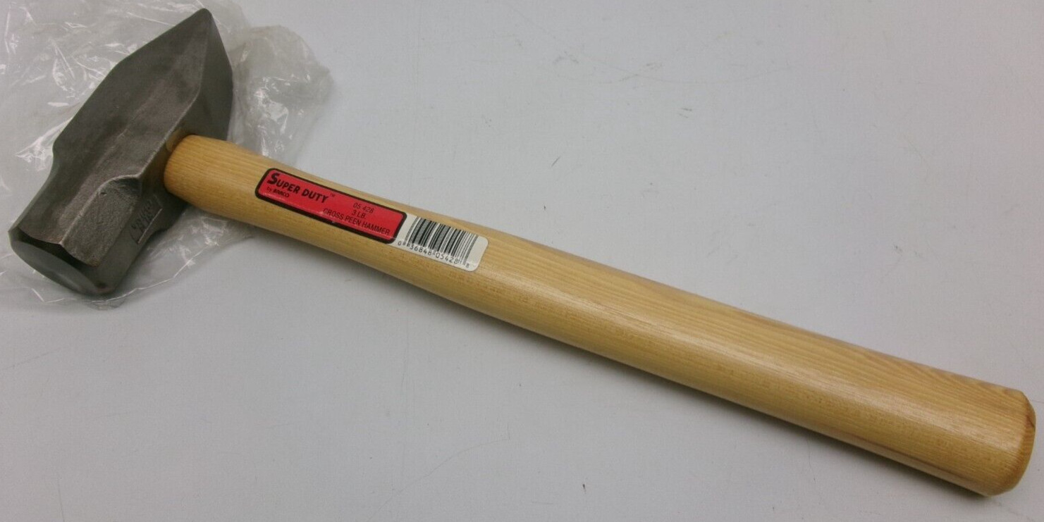 BARCO SUPER DUTY CROSS PEEN 3 LB. BLACKSMITH HAMMER 05 428 NEW #197APBB