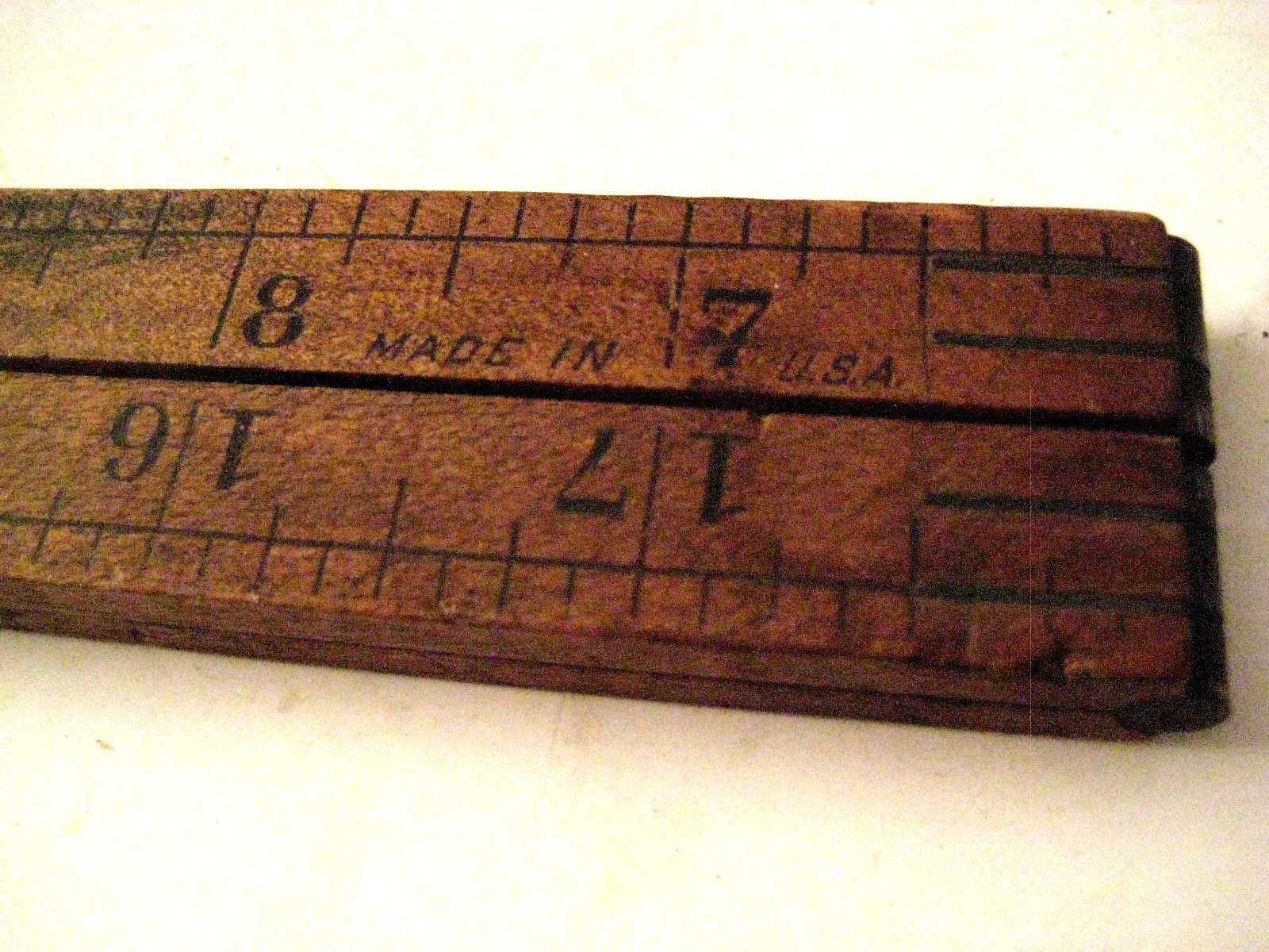 Vintage Original Pilot No. 18 Boxwood Folding Rule Made In U.S.A.