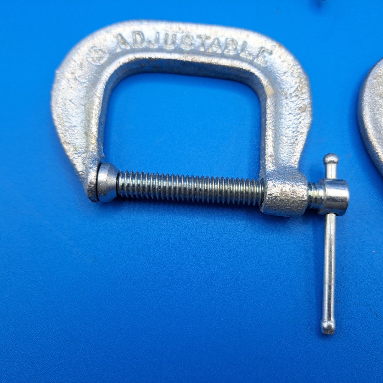 Lot of 6 Vintage Adjustable 1 1/2, 2, 2 1/2″ C Clamps, No 1415, 1420, 1425, USA