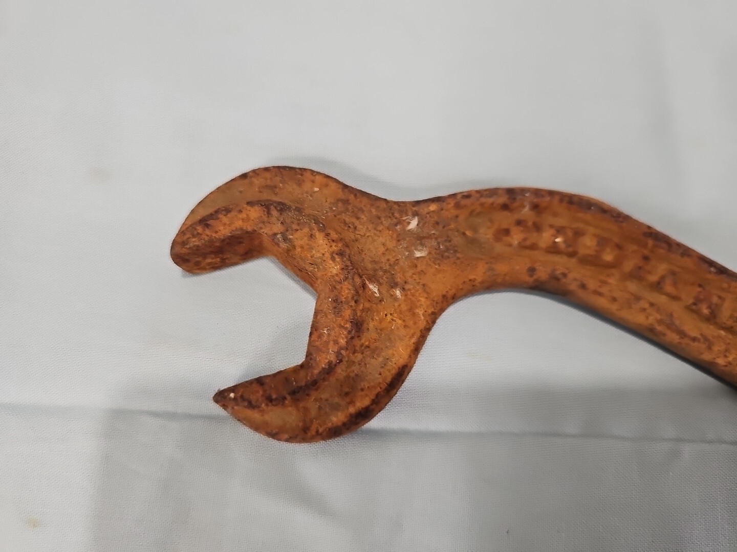 Antique Vtg 1 1/4 INDIANA SILO CO. Implement Wrench Iron Open Ended USA Made