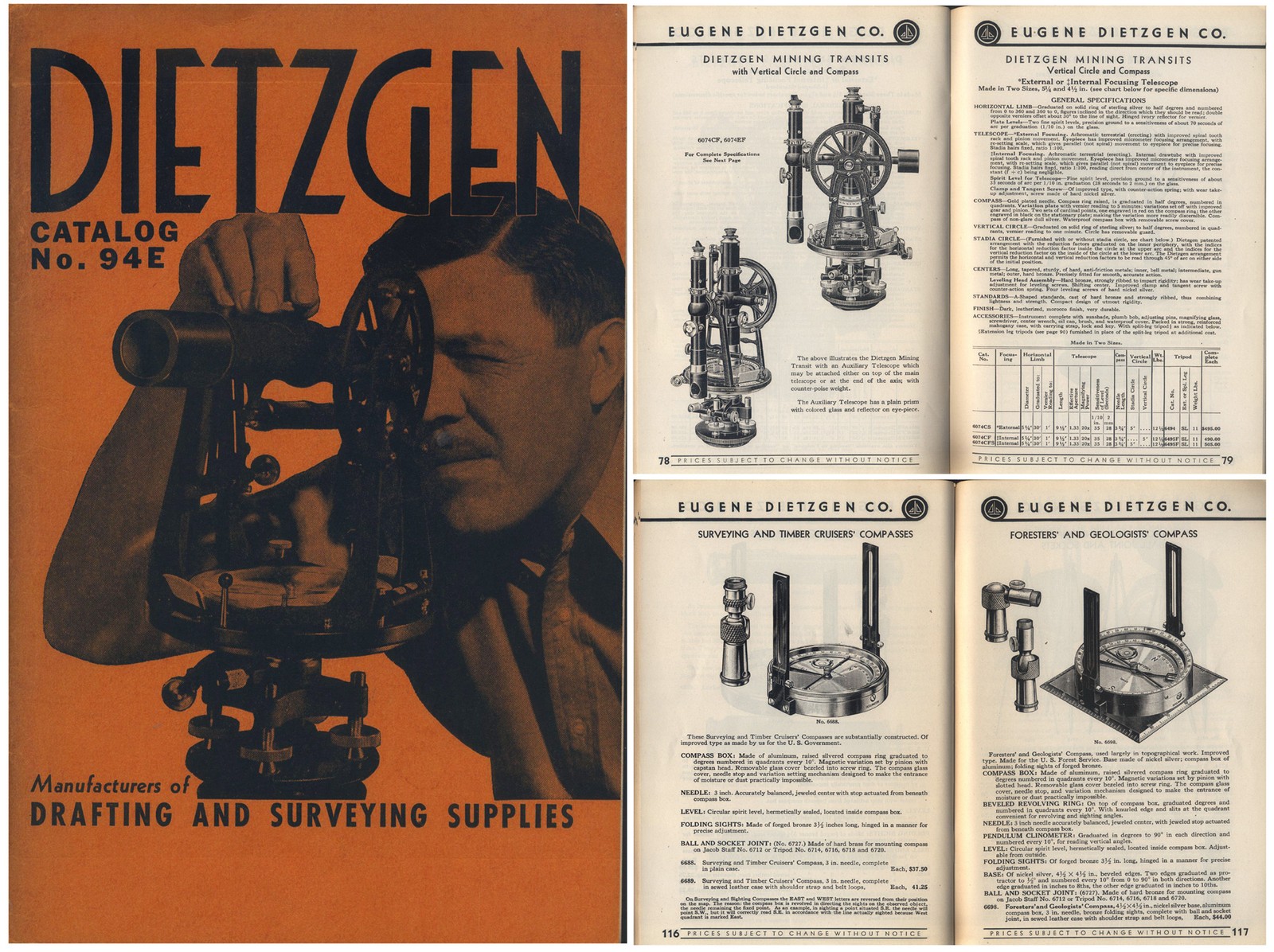 Orig. 1939 Ed. Catalogue of Surveying Instruments/Drawing Instr. – mjdtoolparts