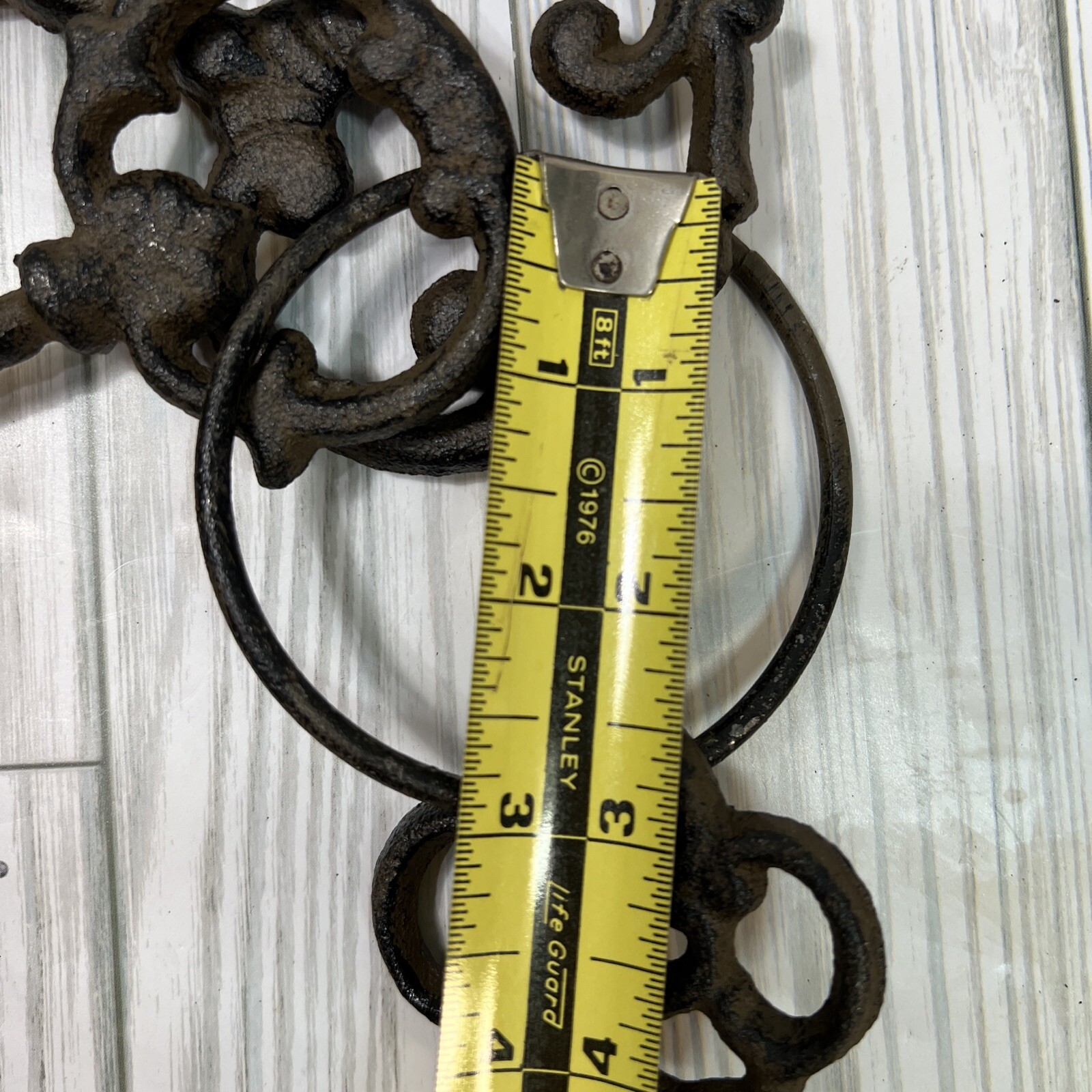 Large Cast Iron Skeleton Jail Keys On Ring Rustic Western Decor Antique Brown