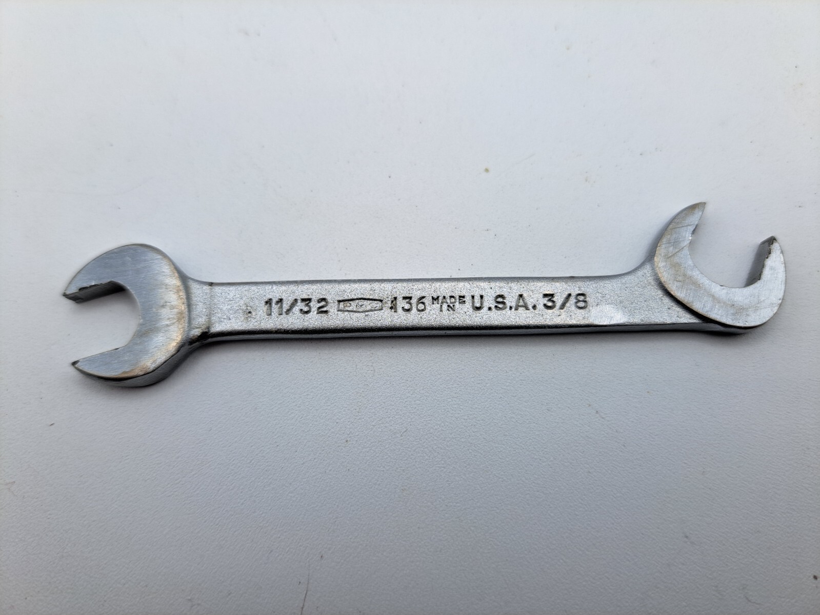 Vintage P & C 3/8 x 11/32 No 136 Midget Open End Wrench – Made in USA