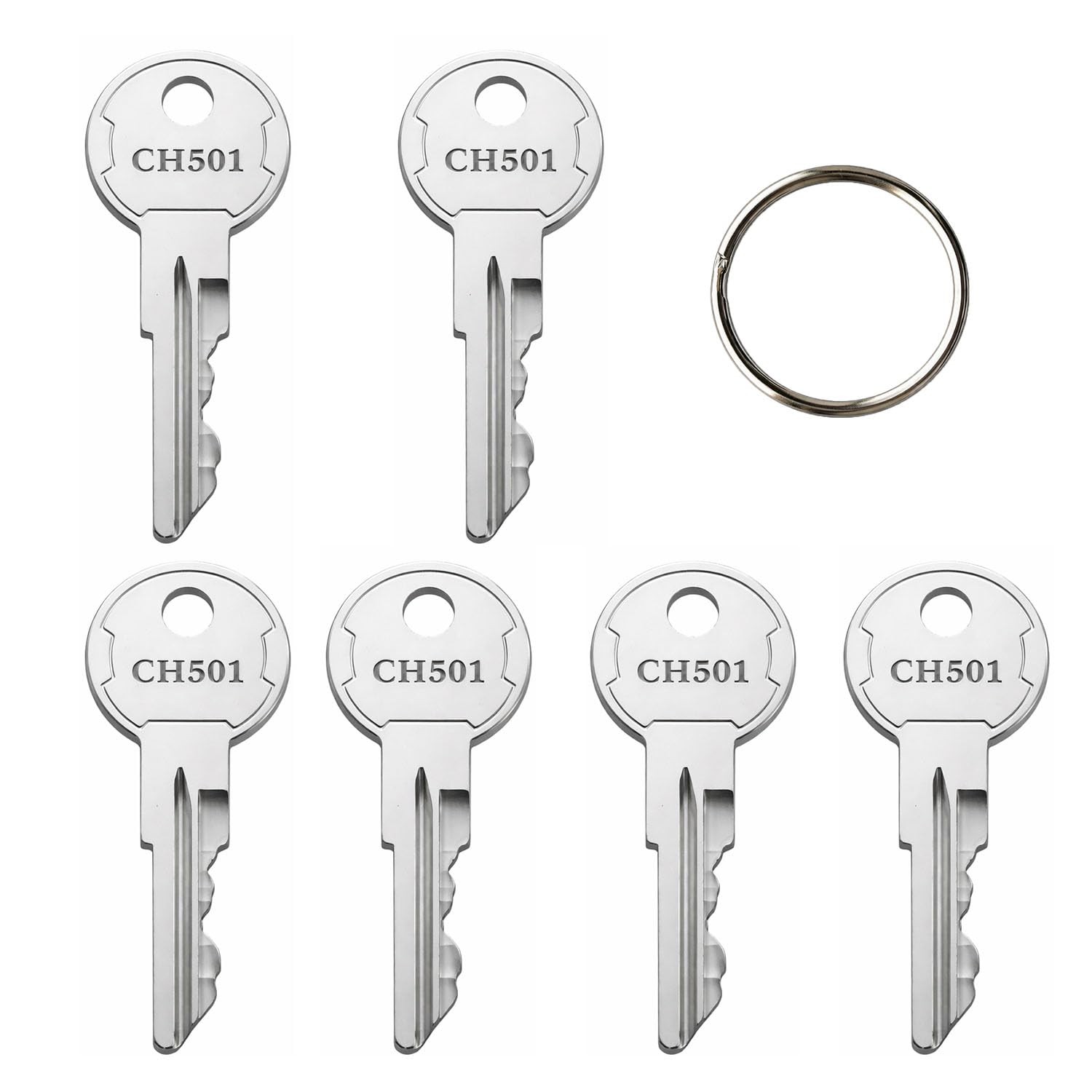 CH501 Key, 6-Pack, for Truck Tool Box Locks | Pre-Cut Metal Spare Keys for Trail