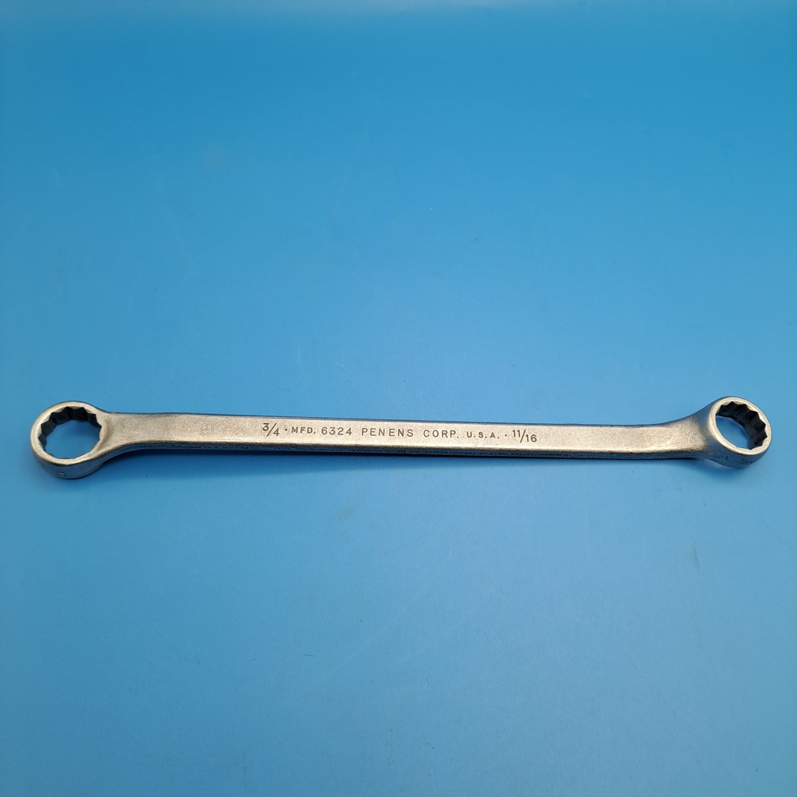 Vintage Penens Corp. 3/4 x 11/16″ Long Pattern Box End Wrench, No 6324, USA