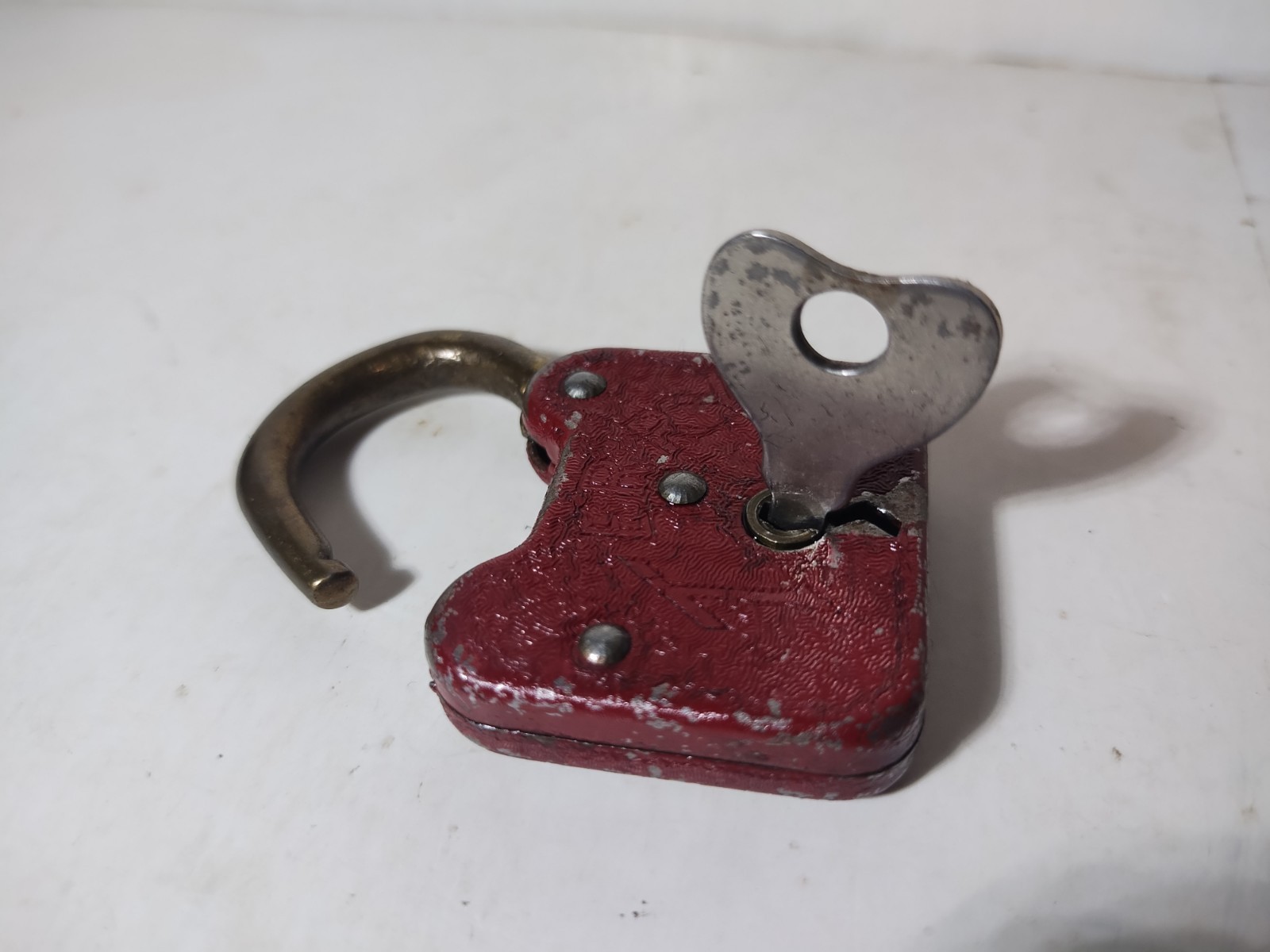 Antique Terry Padlock w Key Works