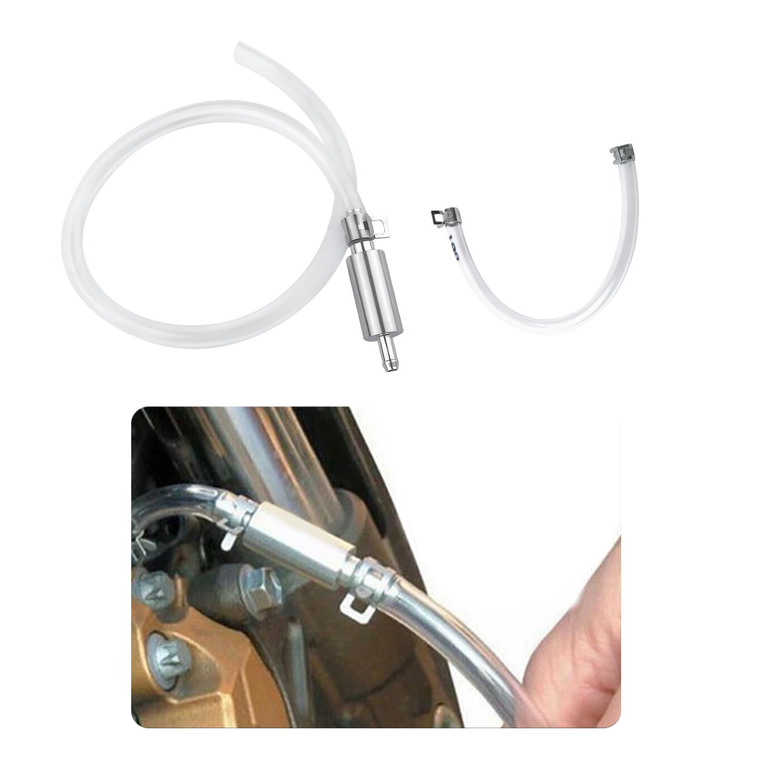 Car Brake Bleeder Hose with One Way Check Valve,Durable Brake Fluid Bleeder H…