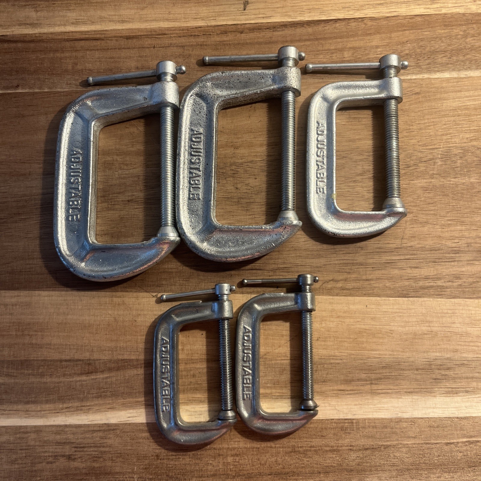 Adjustable C Clamps 5 Pc 1420-2 1472- 2 1/2 1430-3