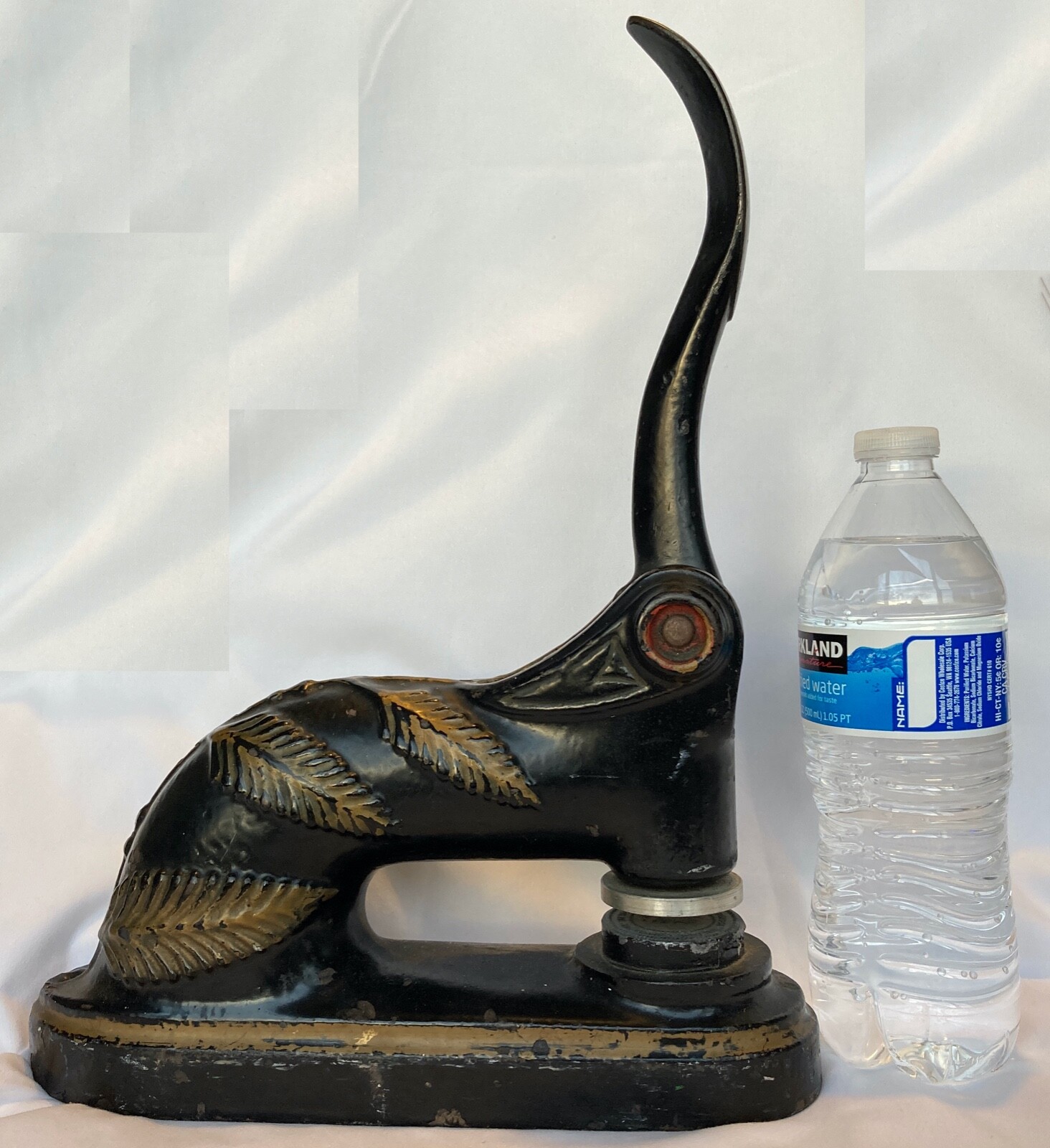 Antique 1882 Yale & Towne Lock Cast Iron Embossing Stamper – 16.5 lbs, 13″ tall