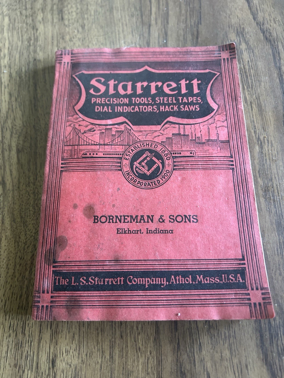 1938 Starrett Mechanical Tools Saws Booklet Catalog #26 -Borneman & Sons Elkhart