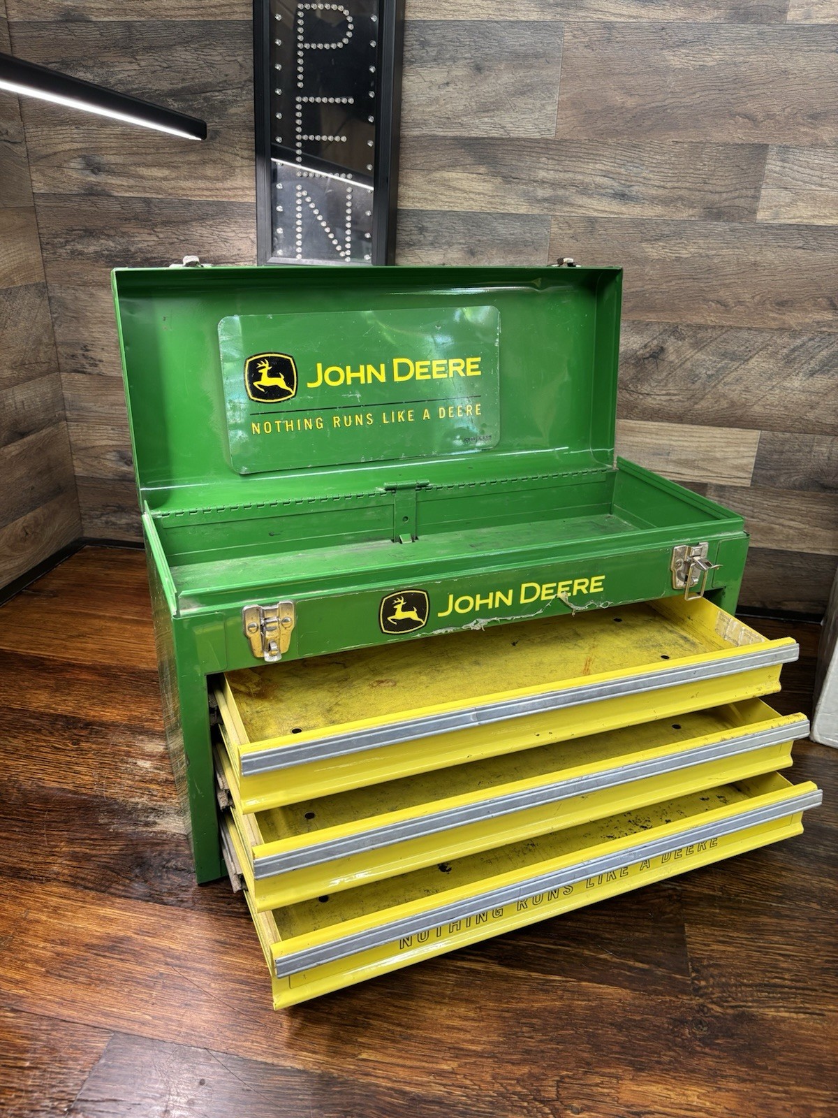 Green & Yellow John Deere 20.5” Portable Chest Tool Box With Drawers by Waterloo