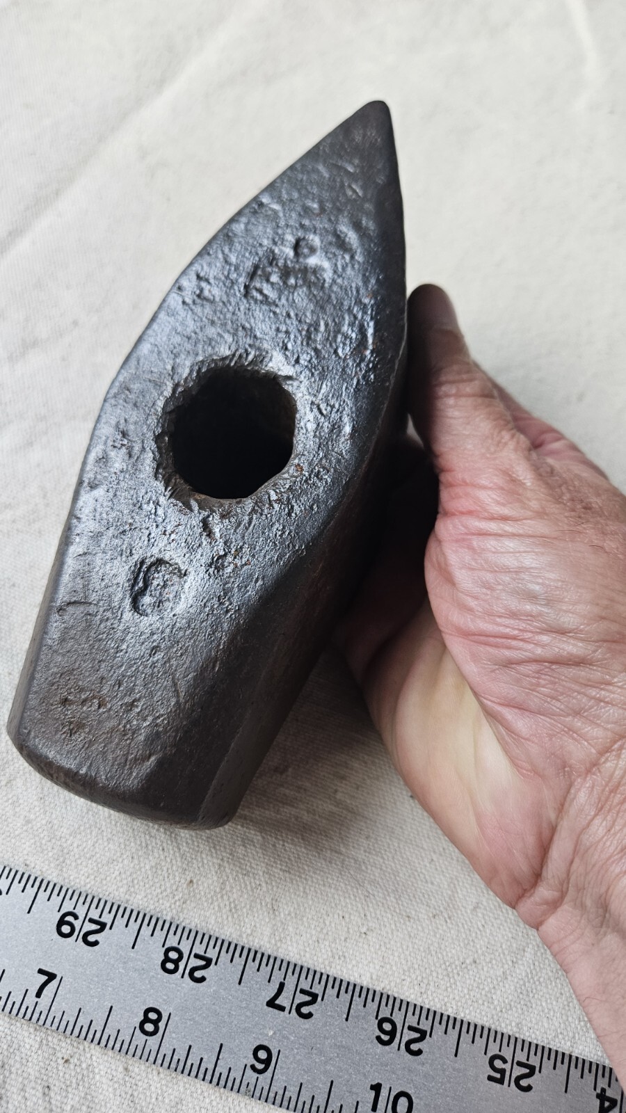 Old Anchor Mark Fayette R Plumb Co Sledge Straight Peen Hammer Head 8 lb