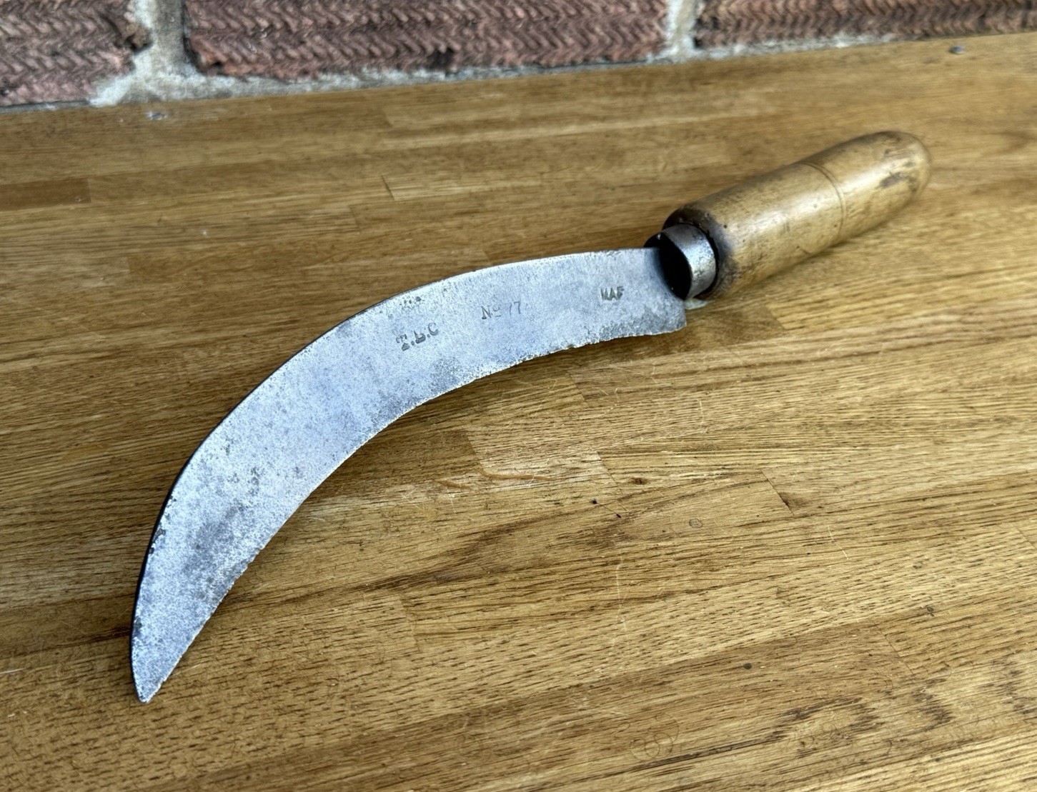 Vintage 8” T.B.C No 77 MAF Billhook Slasher Hedgelaying Garden Old Tool
