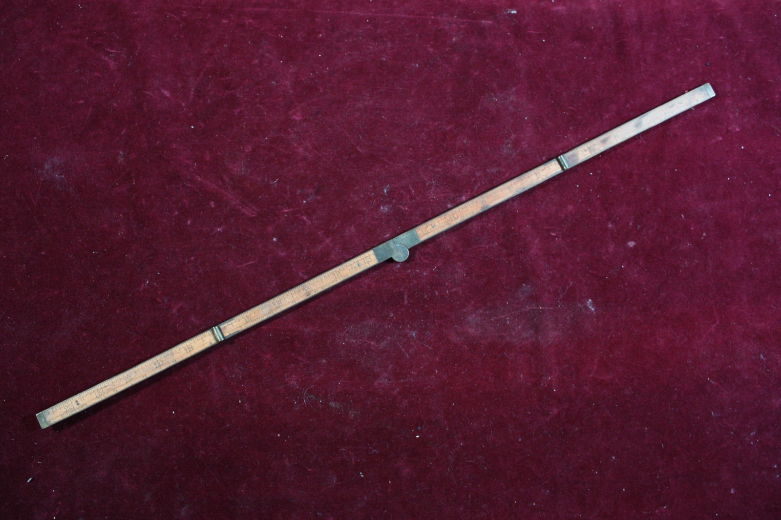 ** ANTIQUE STANLEY RULE & LEVEL CO. NO 62 BOXWOOD 4-FOLD 24″ INCH RULER 1920s **