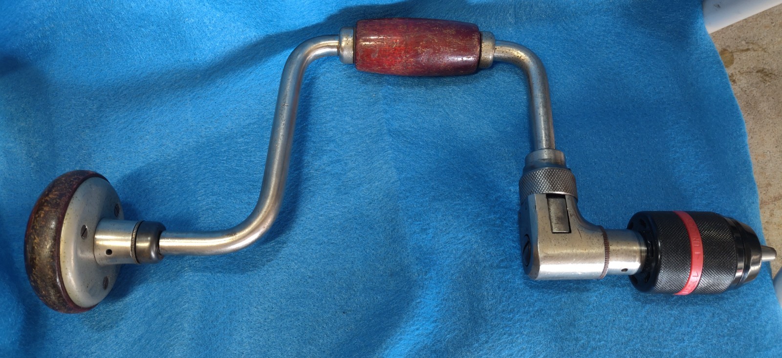 Vintage MILLERS FALLS Bit Brace Hand Drill Tool No. 1322 – 10″ ( MODIFIED )