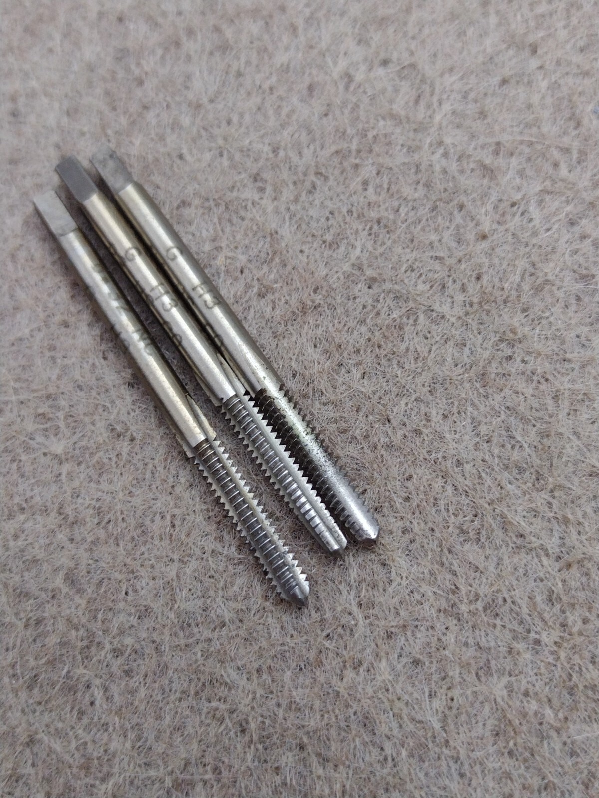 Greenfield USA GTD 6 – 32 NC Tap Set Taper Plug Bottoming Hand Taps High Speed .