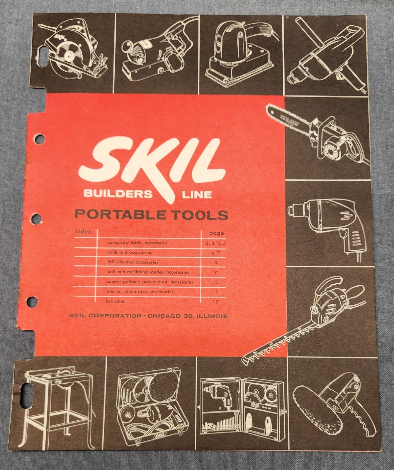 Vintage 1955 Skil Portable Electric Hand Tools & Builders Line Catalogs Brochure